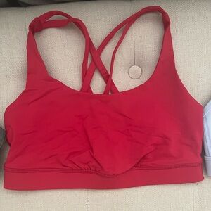 Red lululemon sports bra